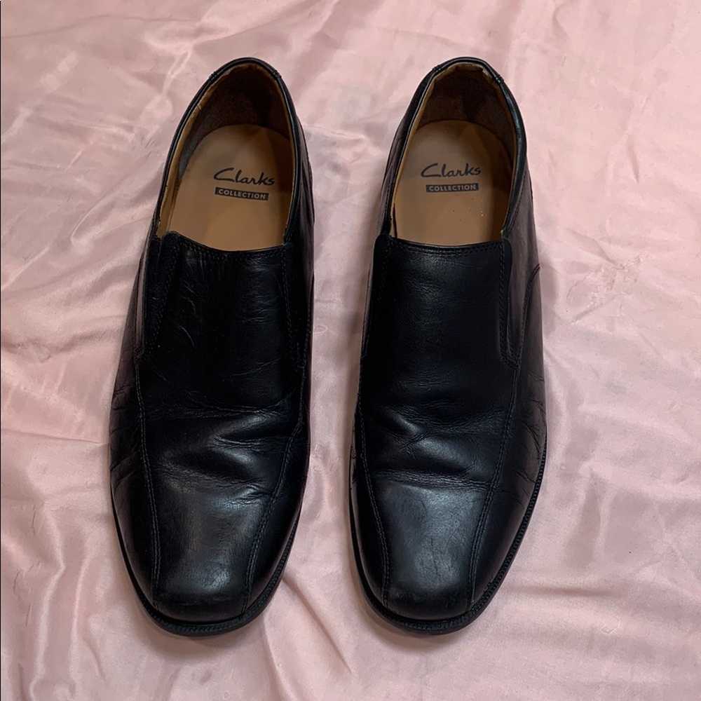 Clarks Men's Black Leather Shoes